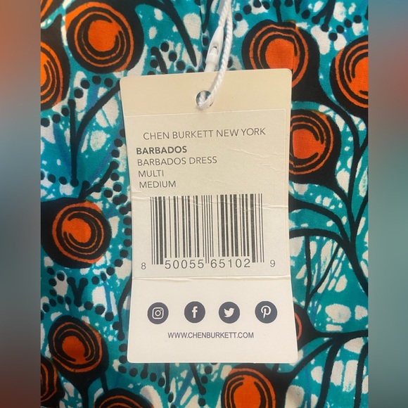 NWT Chen Burkett Barbados Dress (M) - Picture 6 of 9